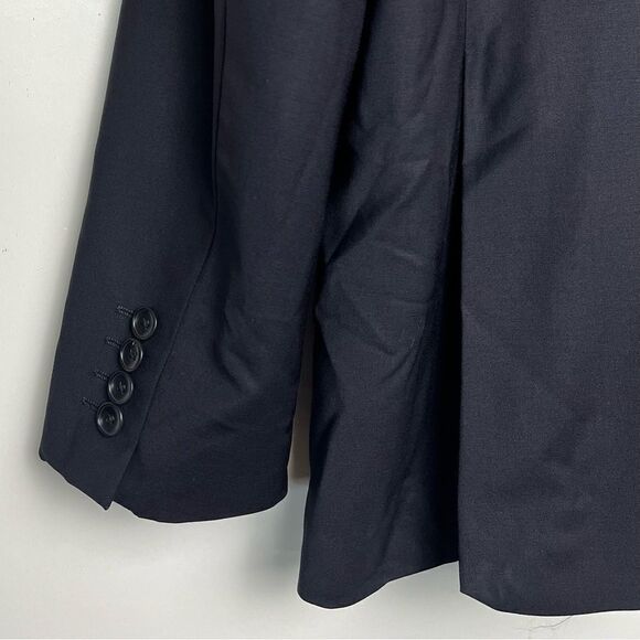 Zara Man Black Blazer Jacket Wool Blend Suit Sport Coat Single Button 38 EU 48 - Picture 6 of 10